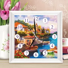 Картина по номерам - часы