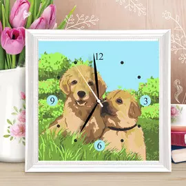 Картина по номерам - часы