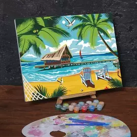 Картина по номерам на холсте с подрамником