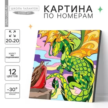 Картина по номерам на холсте с подрамником