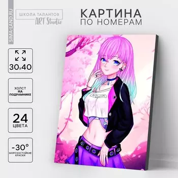 Картина по номерам на холсте с подрамником