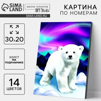 Картина по номерам на новый год на холсте с подрамником