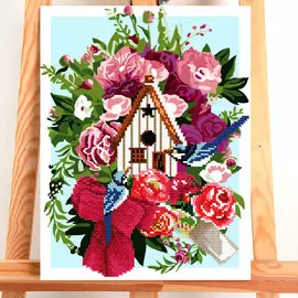 Картина по номерам с алмазной мозаикой без подрамника