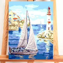 Картина по номерам с алмазной вышивкой без подрамника