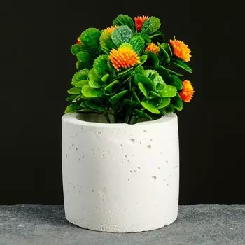 Кашпо цилиндр, белое