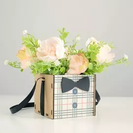 Кашпо деревянное 10х9,5х8,5 см