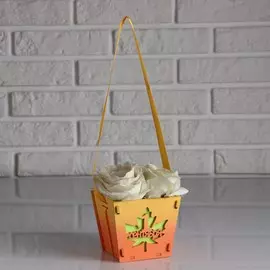 Кашпо деревянное 10×10.5×9 см рафаэль