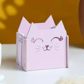 Кашпо деревянное 10×9.5×11 см уникальное