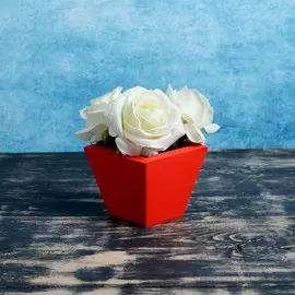 Кашпо деревянное 11×11×9.5 см