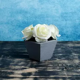 Кашпо деревянное 11×11×9.5 см