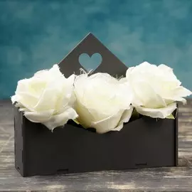 Кашпо деревянное 21618 см конверт