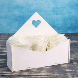 Кашпо деревянное 21618 см конверт