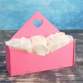 Кашпо деревянное 21618 см конверт