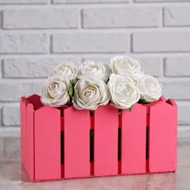 Кашпо деревянное 24×12×9 см