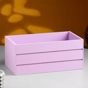 Кашпо деревянное 25х14х11 см сиреневый