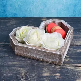 Кашпо деревянное 26.5×24×4.5 см