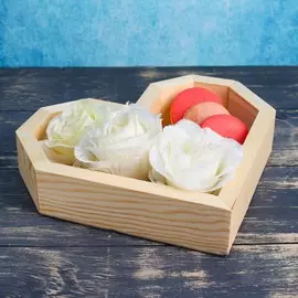 Кашпо деревянное 26.5×24×4.5 см