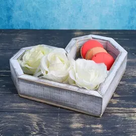 Кашпо деревянное 26.5×24×4.5 см