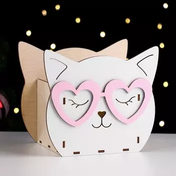 Кашпо деревянное для цветов и подарков