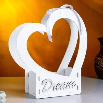 Кашпо деревянное-сердце