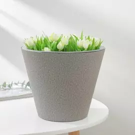 Кашпо для цветов со вставкой