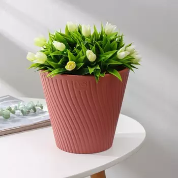 Кашпо для цветов со вставкой