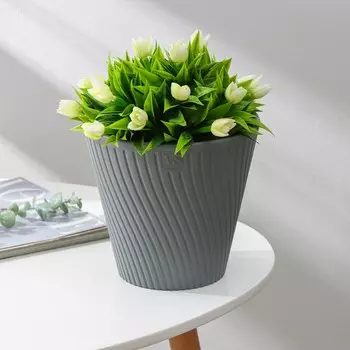 Кашпо для цветов со вставкой