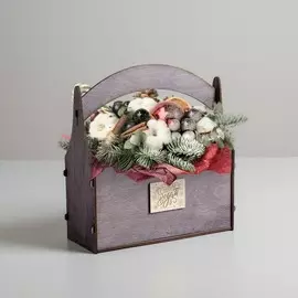 Кашпо флористическое новогоднее