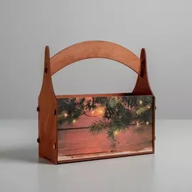 Кашпо флористическое новогоднее