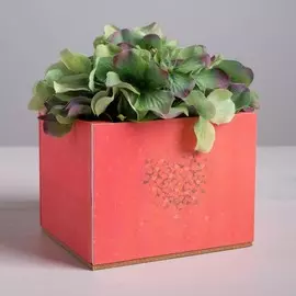 Кашпо квадрат одиночное без ручки