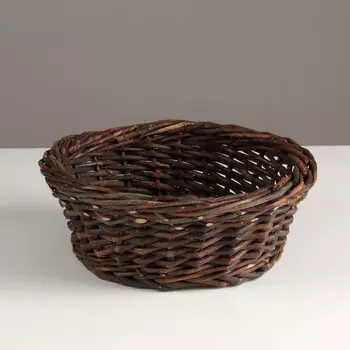 Кашпо плетеное, d23xh9см, коричневый, ива