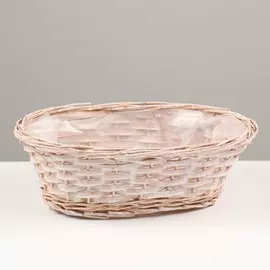 Кашпо плетёное, 30х20x9,5 см, оранжевый