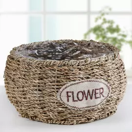 Кашпо для цветов плетёное доляна