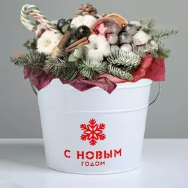 Кашпо подарочное, белое