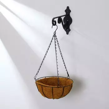 Кашпо подвесное, d=25 см, с кокосовым вкладышем,