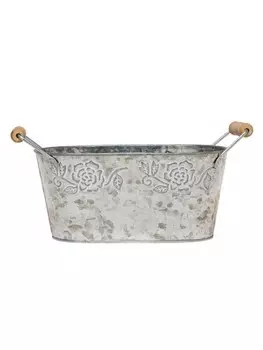 Кашпо с деревянными ручками