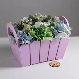 Кашпо с ручками и шильдиком,