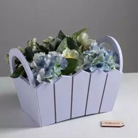 Кашпо с ручками и шильдиком,