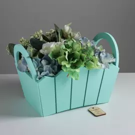 Кашпо с ручками и шильдиком,