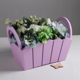 Кашпо с ручками и шильдиком,