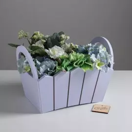 Кашпо с ручками и шильдиком,