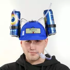 Каска brutal man, с отверстиями под банки, цвет синий