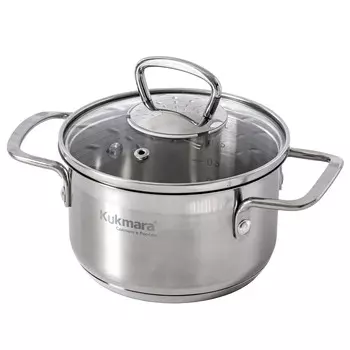 Кастрюля 1,0л стеклянная крышка