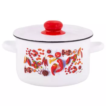 Кастрюля 1,5л цилиндрическая Паприка