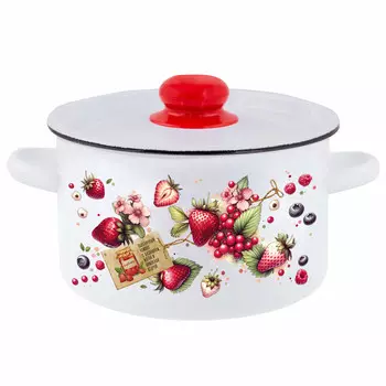 Кастрюля 1,5л цилиндрическая Ягодки