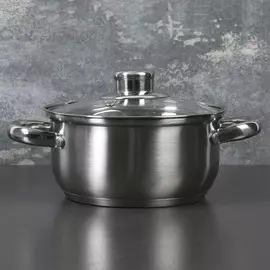 Кастрюля из нержавеющей стали доляна