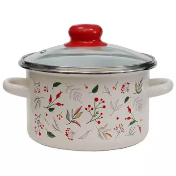 Кастрюля 2,0л стеклянная крышка