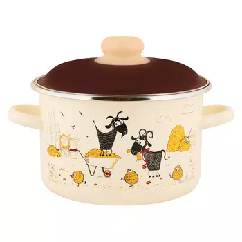 Кастрюля 3,0л цилиндрическая Подворье