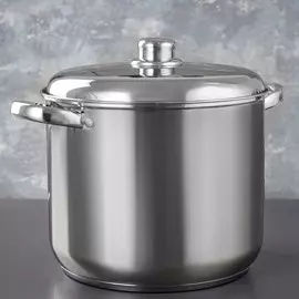 Кастрюля magistro grande, 8.9 л, металлическая крышка, капсульное дно, индукция, нержавеющая сталь