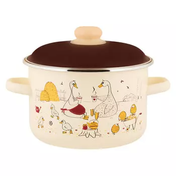 Кастрюля 4,0л цилиндрическая Подворье